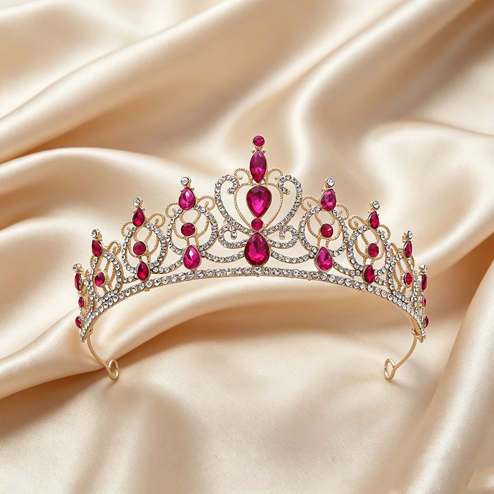 

Роскошная винтажная золотая тиара-корона в стиле барокко со стразами, элегантный аксессуар для волос для невесты, принцессы, на свадьбу, день рождения, торжественные мероприятия