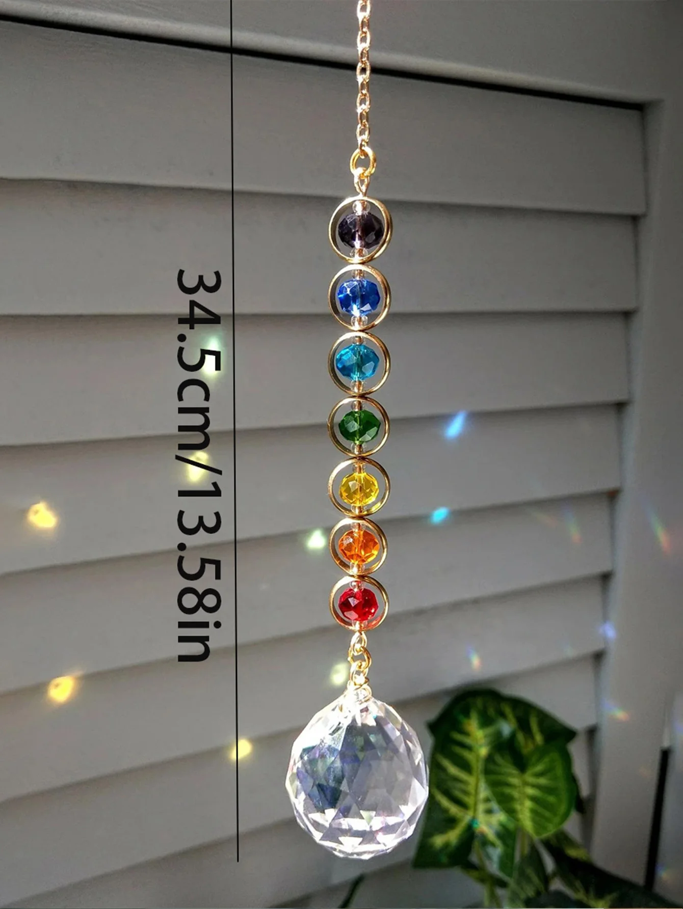 1szt Crystal Suncatcher Mobile Meditation Home Decor Rainbow Maker Prism Suncatcher (Tainbow and Fantasy)