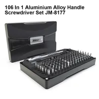 JM-8177 Aluminum Alloy Handle Screwdriver Set 106 in 1 Disassembly Bolt Driver Kit Electronic Repair Screwdriver