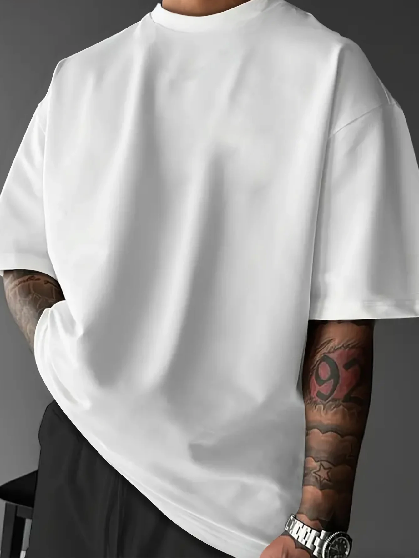 Men's Summer New Fashion Printed T-Shirt Faith Balance Cross Art Print Machine Washable S-XXL
