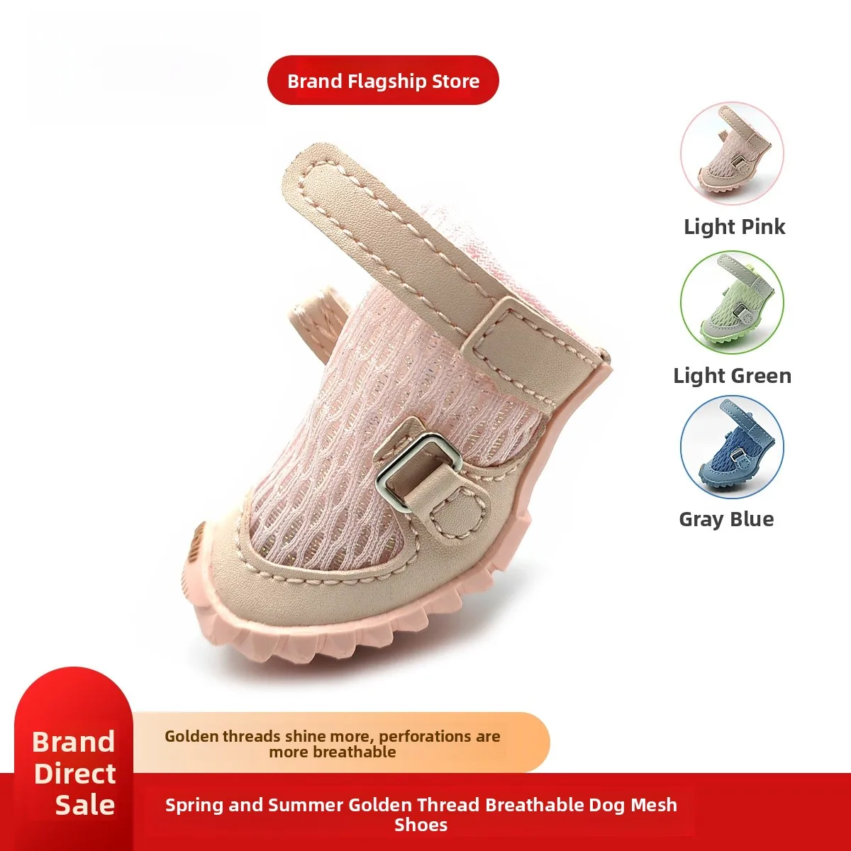 

Fok Dog oes Spring Summer Me Breathable Anti-Slip Pet Teddy Dog Cool oes Slip-On Dog Footwear Doggy Sandals