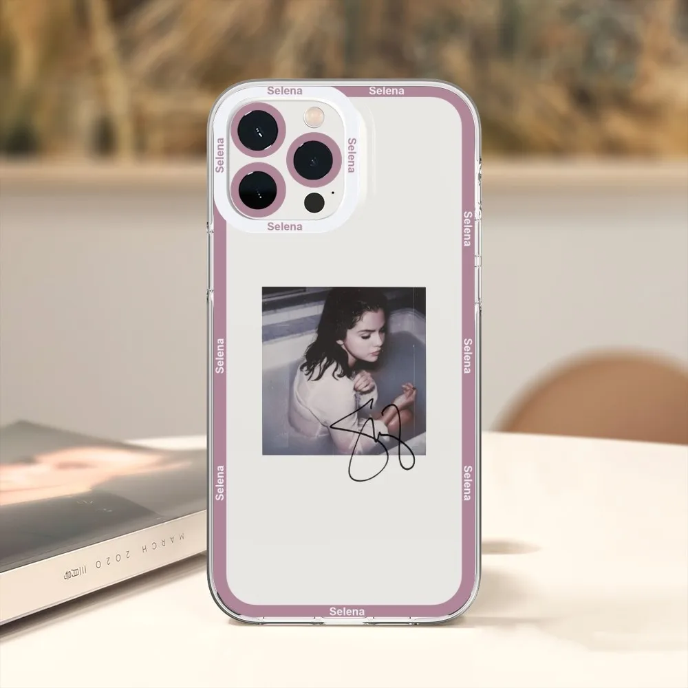 Selena Gomez Singer Phone Case For iPhone 11 12 Mini 13 14 15 Pro Max Transparent Shell