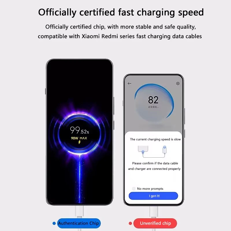 Быстрое зарядное устройство Xiaomi 90 Вт для 17 15 14 13 12 Ultra Redmi Note 12T Pro Turbo Quick Charge USB-кабель типа Фото №2