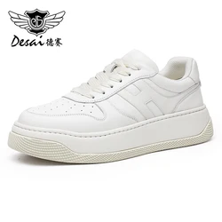 DESAI Classic Brand Men Casual Shoes Outdoor Sneakers Full Grain Leather Lace-Up Winter Shoes for Men 2024