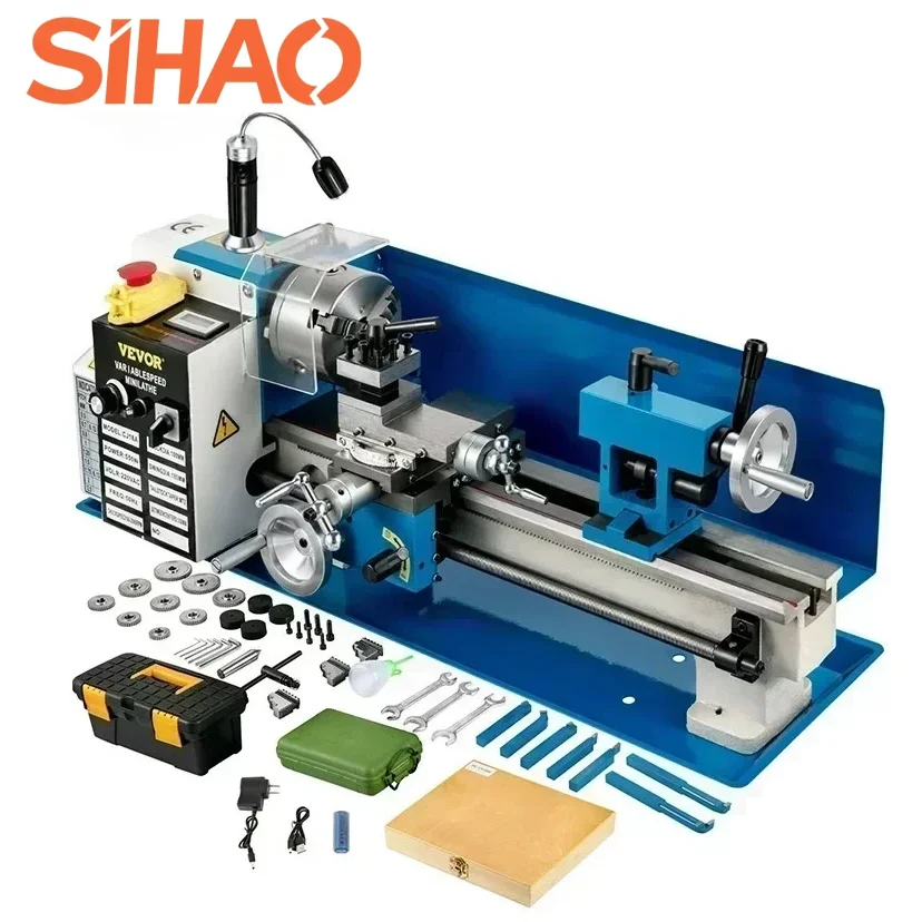 Image of SIHAO Präzisions-Mini-Tischdrehmaschine 7x14 Zoll 550W 2250 U/min Variable Geschwindigkeit Metalldrehwerkzeug für Hobby-Modellbau & Musterbearbeitung