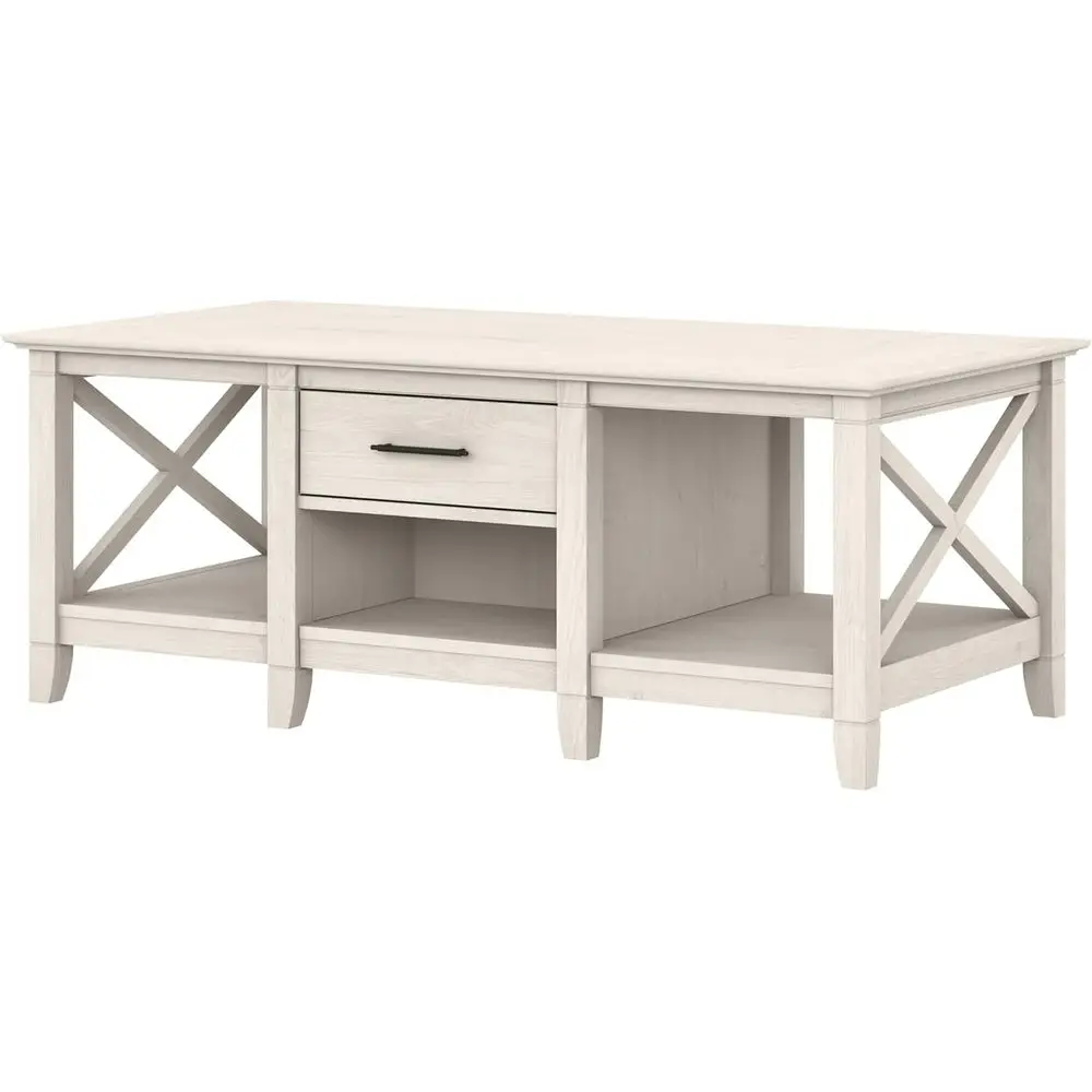 Key West Coee Table with Storage in Linen White Oak