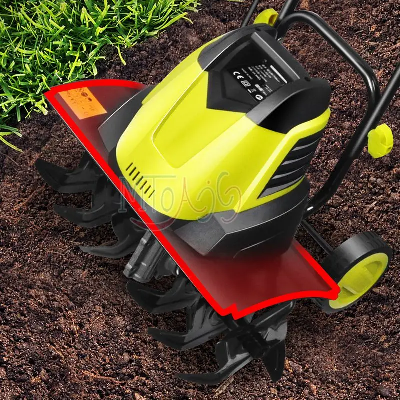 Imagem -05 - Elétrica de Pequena Escala Escarificador Arado Multifuncional Jardim Giratório Cultivador Cultivador Bulldozer 1500w2400w Escarificador