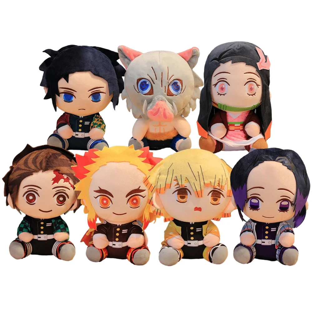 Demon Slayer Plush Toys Anime Kamado Tanjirou Hashibira Inosuke Tomioka Giyuu Rengoku Kyoujurou Kochou Shinobu Agatsuma Zenitsu