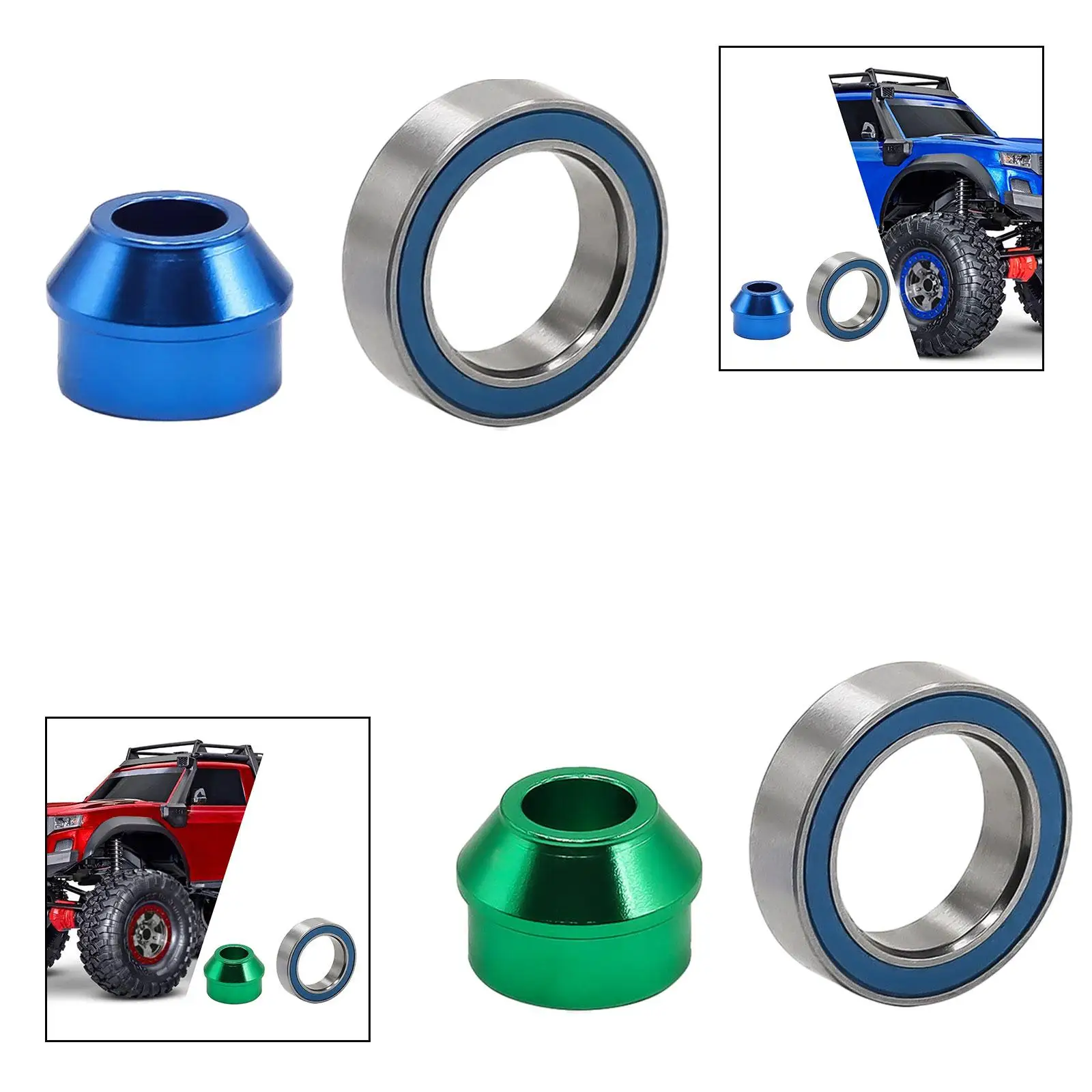 

Bearing Adapter Easy to Replace Upgrade Wear Resistant Universal RC Car Central Friction Part Heavy Duty Directly Replace