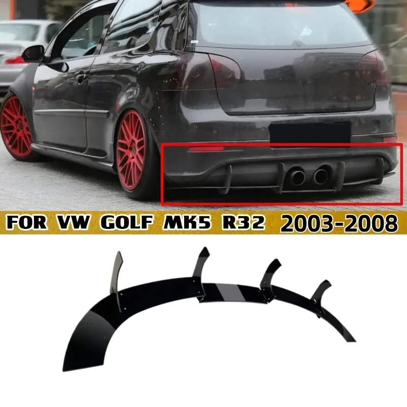 

For VW Golf MK5 R32 2003-2008 Rear Diffuser Lip Spoiler Splitter - Aerodynamic Car Bumper Lip, Auto Modifiers Automobile Parts