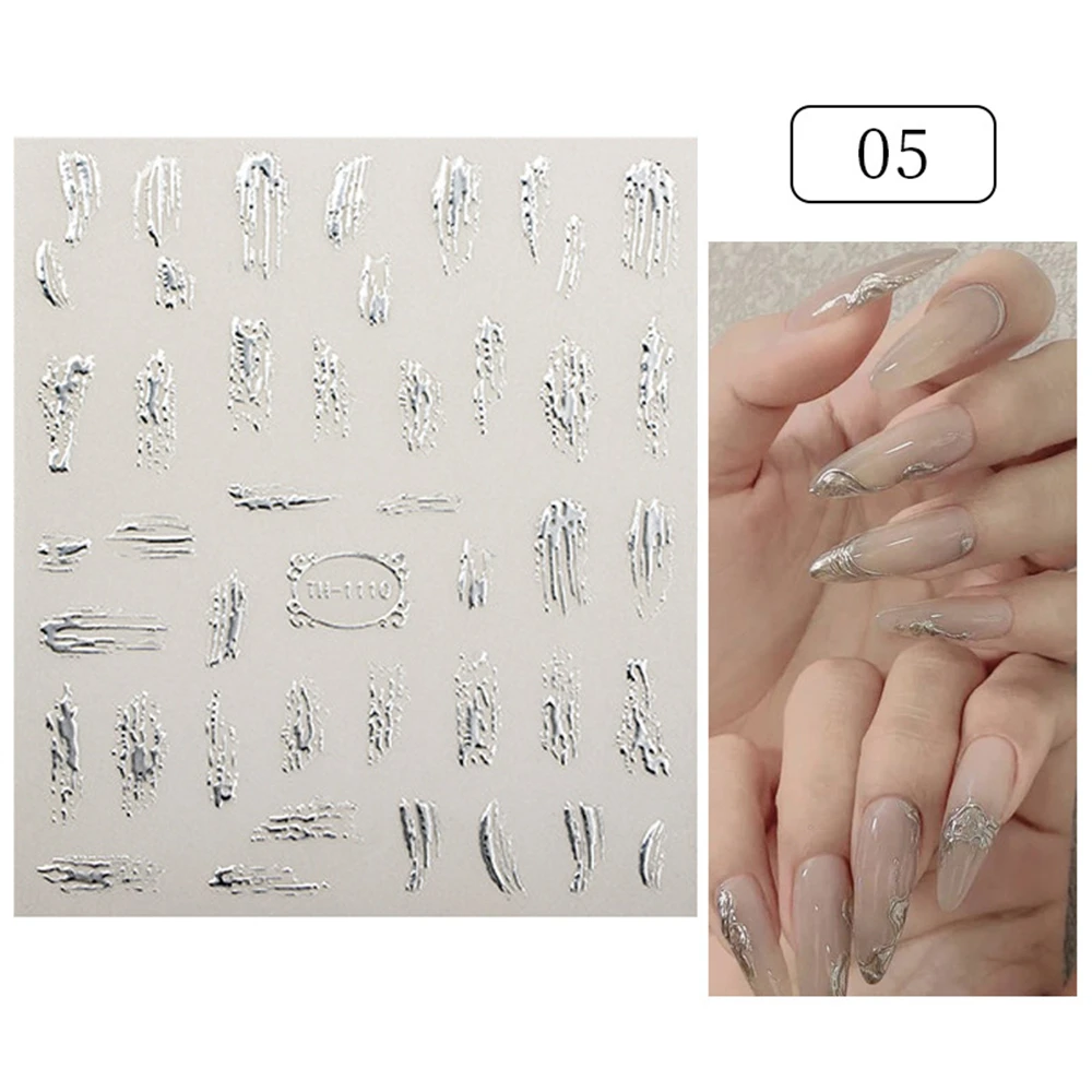 Bronzing Nail Art Sticker Fashionable Decorative Lasting Nail Art Nail Art Stickers High Demand Fashion Nail Art Stickers