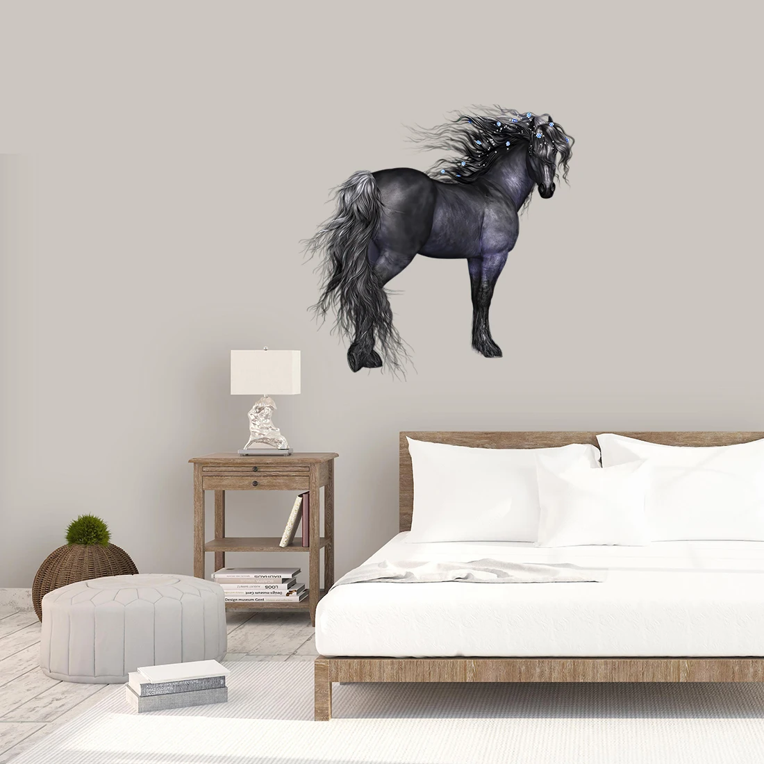 Three Ratels QL18 Super beautiful star horse Unicorn room art wall sticker