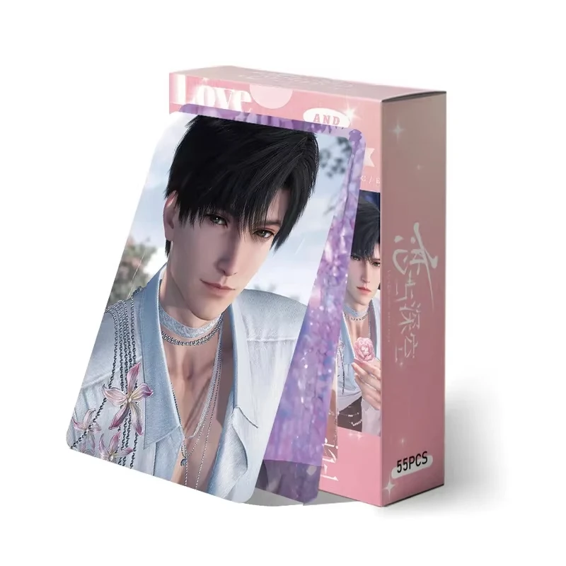 55 قطعة/المجموعة لعبة الحب والفضاء العميق زين رافاييل تشين تشي لومو بطاقة شخصية الليزر صور بطاقة المشجعين جمع هدية