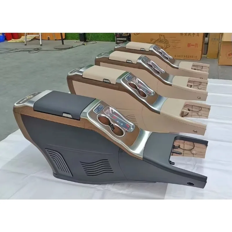 High Quality Van Armrest Lux ury Car Interior Accessories Retrofit Automobile Central Console Armrest with Fridge view 5
