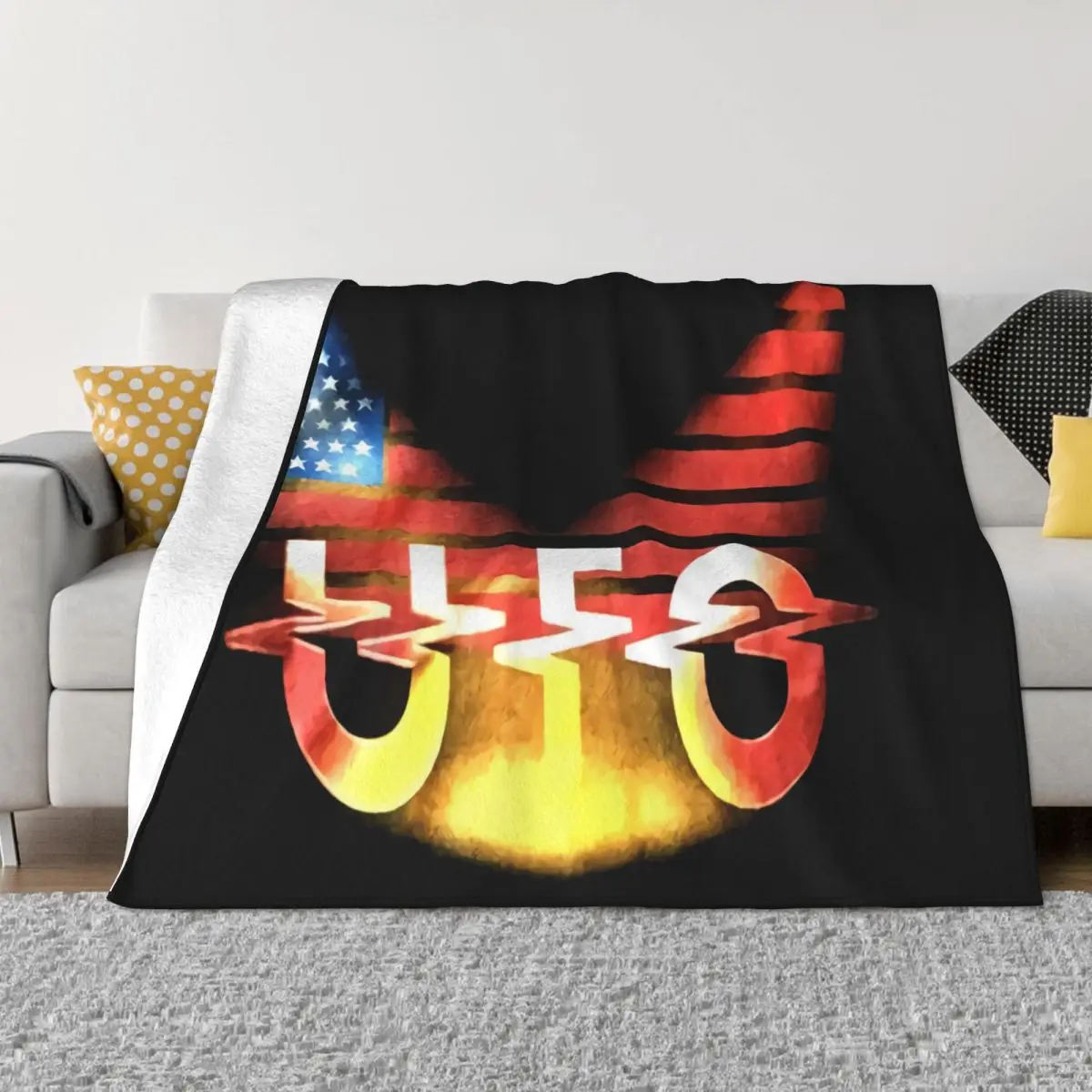 Ufo Concert American Tour Personality Women Boy Humor Wholesale Adult Wholesale Comical Man Cool Family Throw Blanket