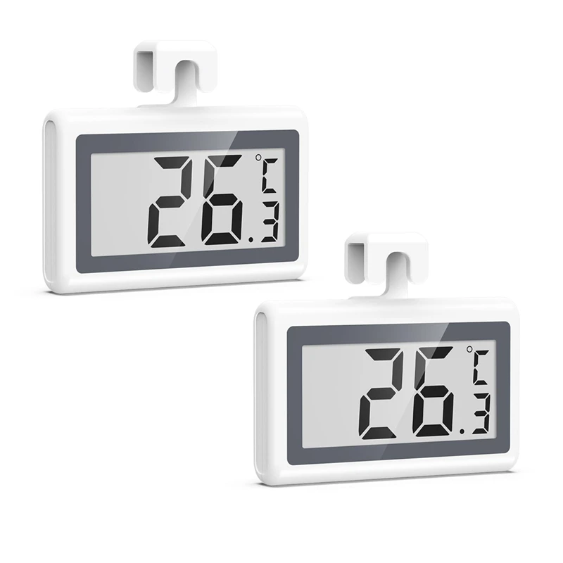 A95I-Fridge Freezer Thermometer, Digital Refrigerator Thermometer,With LCD Display, °C/°F Switch,For Kitchen,Home,Restaurants