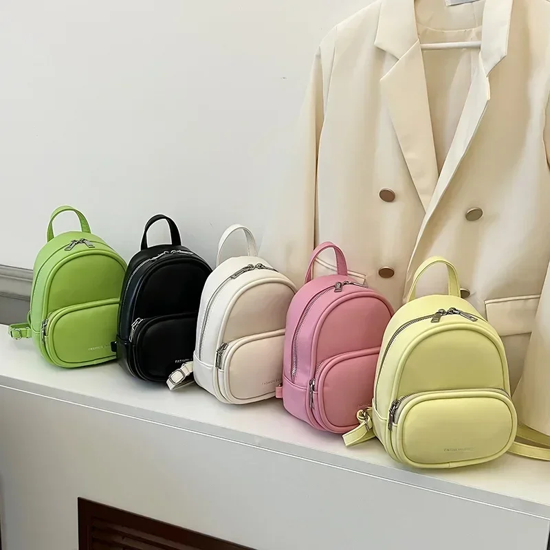 Women\'s Bag Backpack 2022 New Small Square Bag Shoulder Bag Candy Color Bag Fashion Travel Small Backpack Cute Backpack