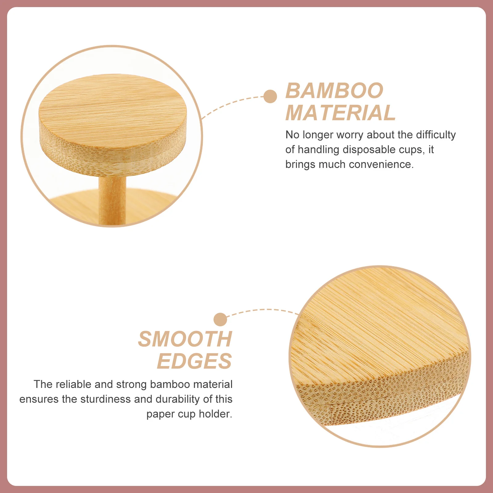 موزع أكواب للاستعمال مرة واحدة، منظم فنجان قهوة أنيق من الخيزران لخزانة المطبخ، يستخدم لوازم محطة القهوة