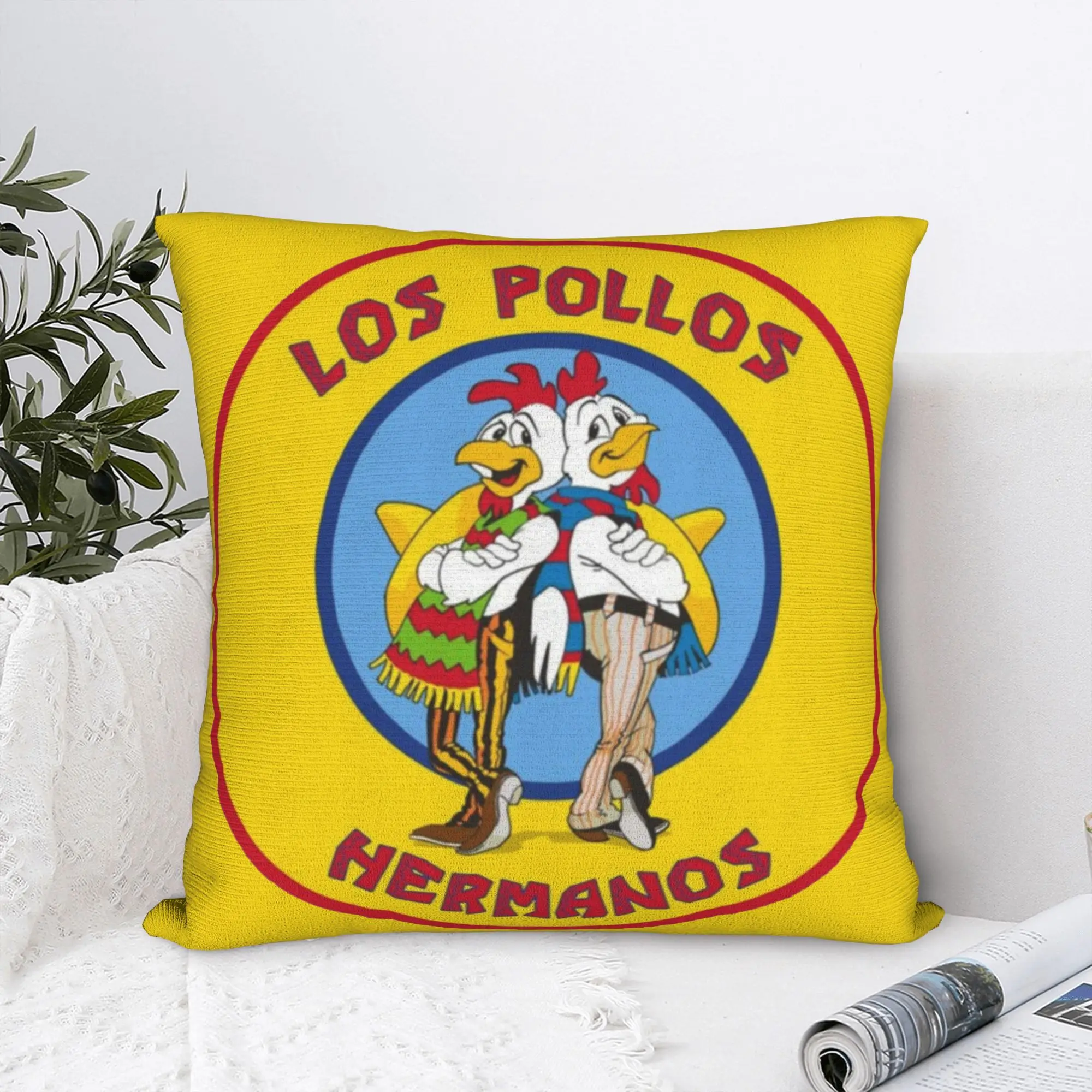 Los Pollos Hermanos Famous Series Square Pillow Case Breaking Bad Cushion Cover Customized Decor Pillowcase for Sofa 40x40cm