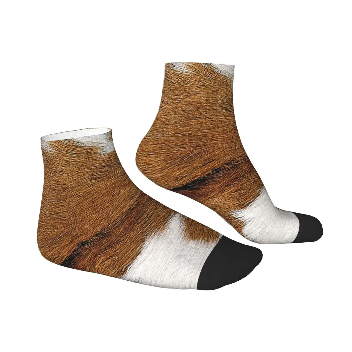 Stylish Cow Fur Cowhide Texture Cow Skin Print Patter Socks Harajuku Stockings All Season Socks Accessories for Man Woman Gifts