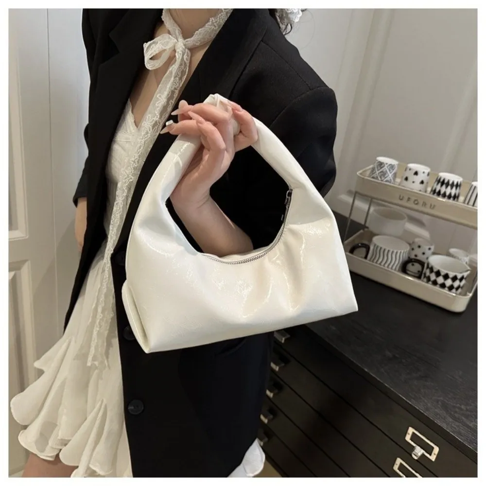 Trendige Vintage-Clutch-Taschen, Schultertaschen aus PU-Leder in Unifarben, luxuriöse Tragetaschen für Damen – Detail 15