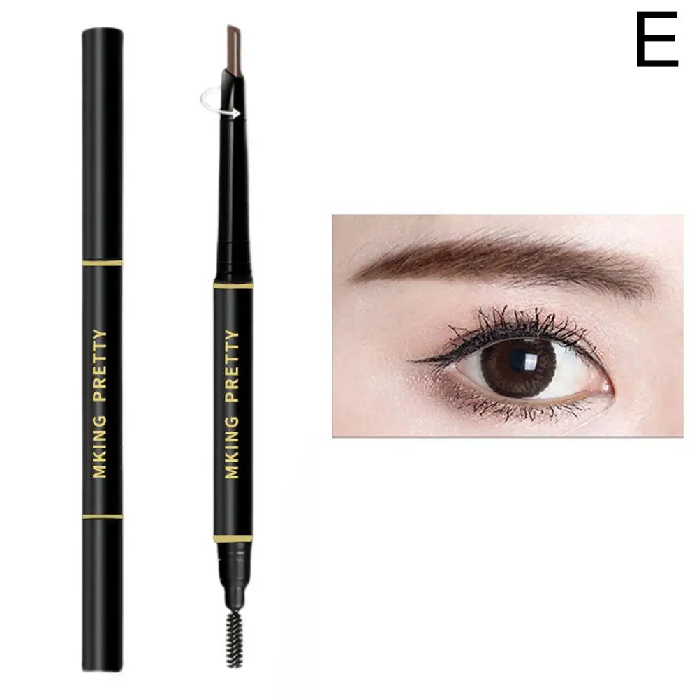 Double Eyebrow Pencil With Brush 360 Degree Rotation Tool Pen Waterproof Eyebrow Automatic Pen Makeup Eyebrow Women T8l8