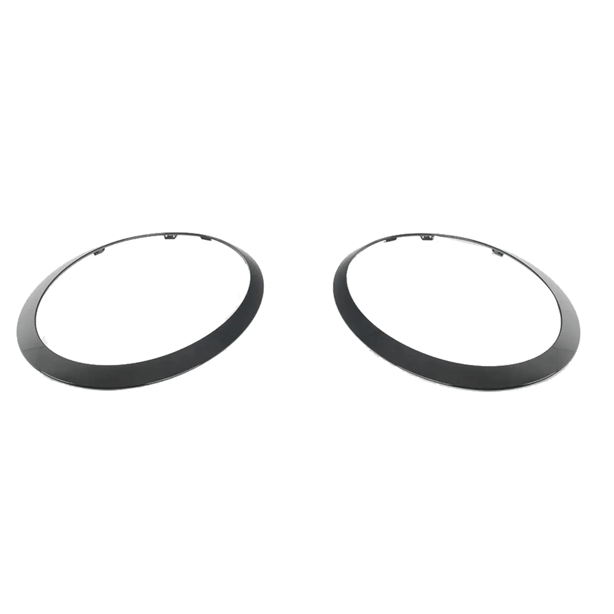 1Pair Front Headlight Trim Ring 51137449209 51137449210 for Mini Cooper F55 F56 F57 2015-2017 Black Chrome Bezel Decor