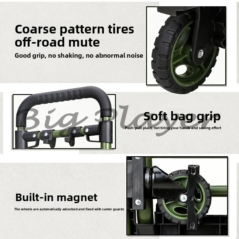 Troli Keranjang Belanja Truk Tarik Portabel