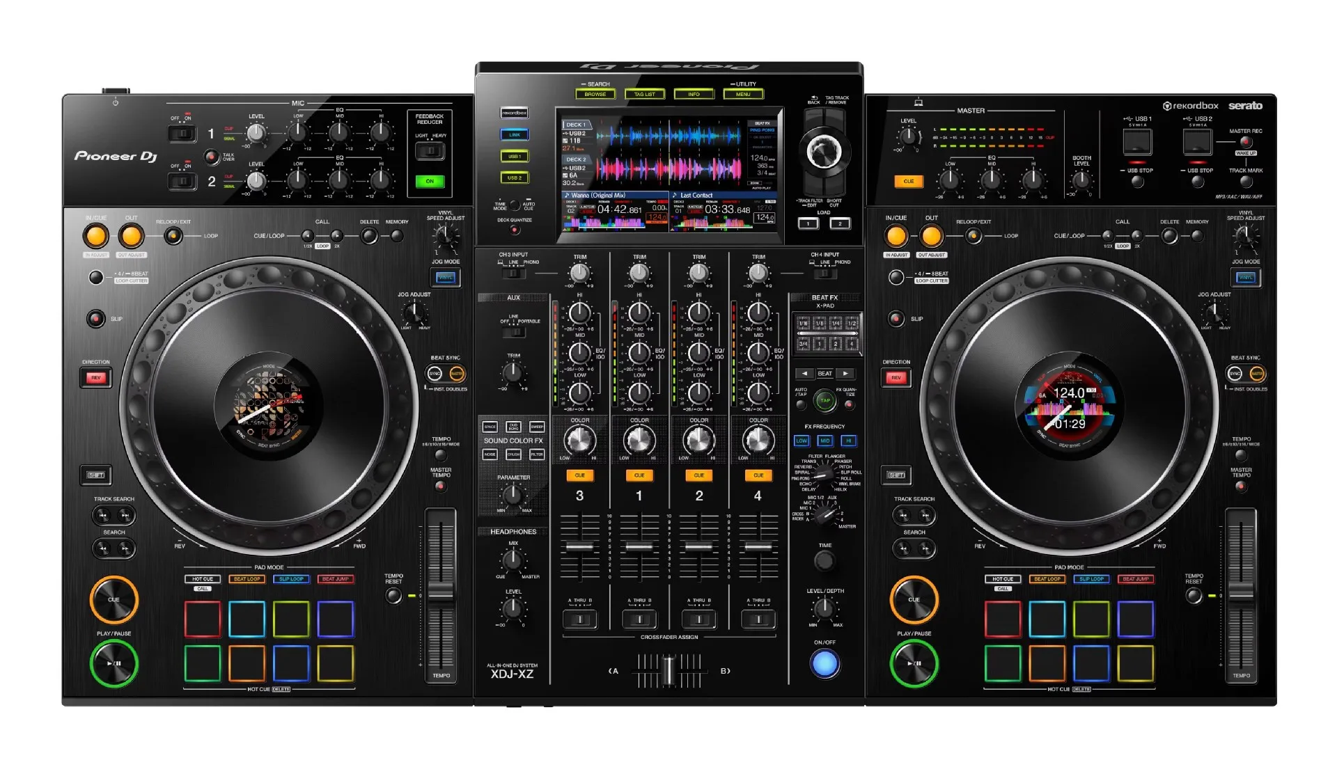 XDJ-XZ digital dj controller u disk all-in-one machine, four-channel large turntable player