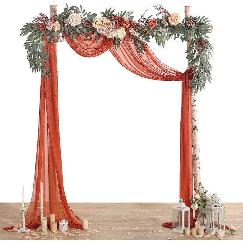 Forest Lawn Wedding Floral Display Artificial Flowers Strings For Arch Wooden Door Window Long Table Background Decoration Frame