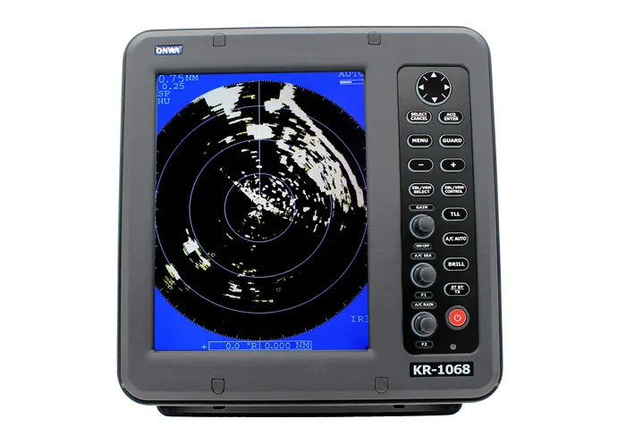 9.7inch ONWA X-Band 6KW Up To 64nm KR-1068 Marine Supplies Product Marine Radar Support AIS ARPA Display Target Tracking