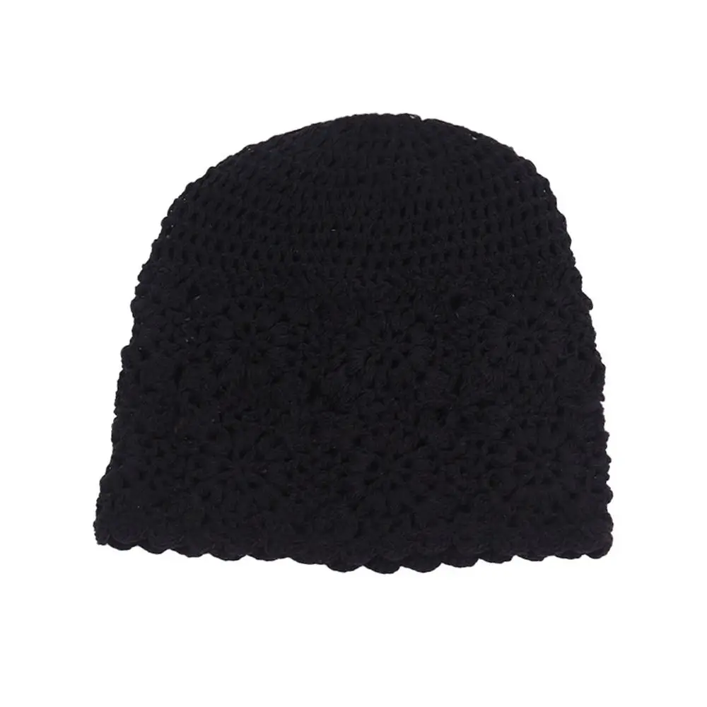 

Fashion Ethnic Style Crochet Flower Knitted Hat Hollow Out Weave Cap Knit Cap Beanies Korean Girls