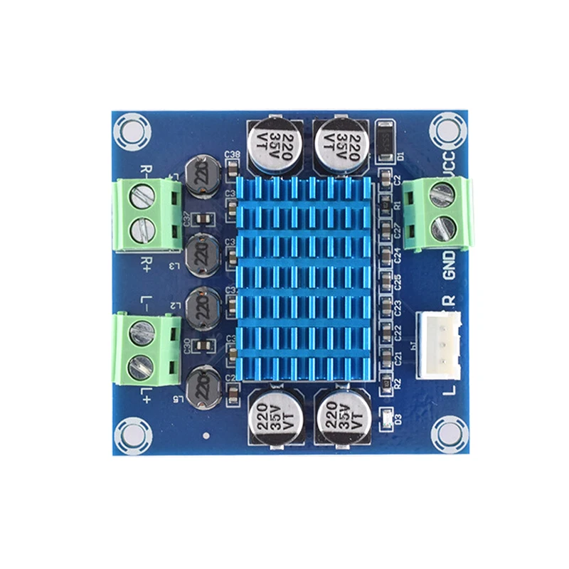 Carte d'amplificateur de puissance audio stéréo numérique, canal de touristes HD XH-A232, carte d'amplificateur audio 12V 24V DC