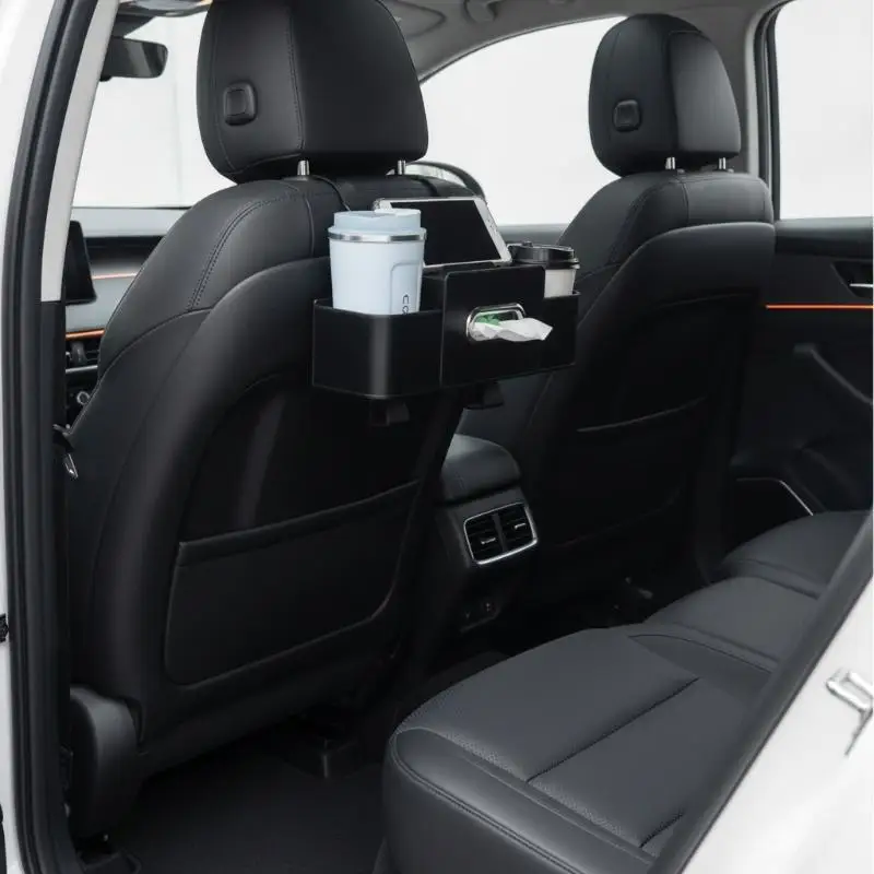 Multifunctional Car Seat Back Storage Box Auto Backseat Organizer with Cup Holder for Kids Travel Snack Toy Storage