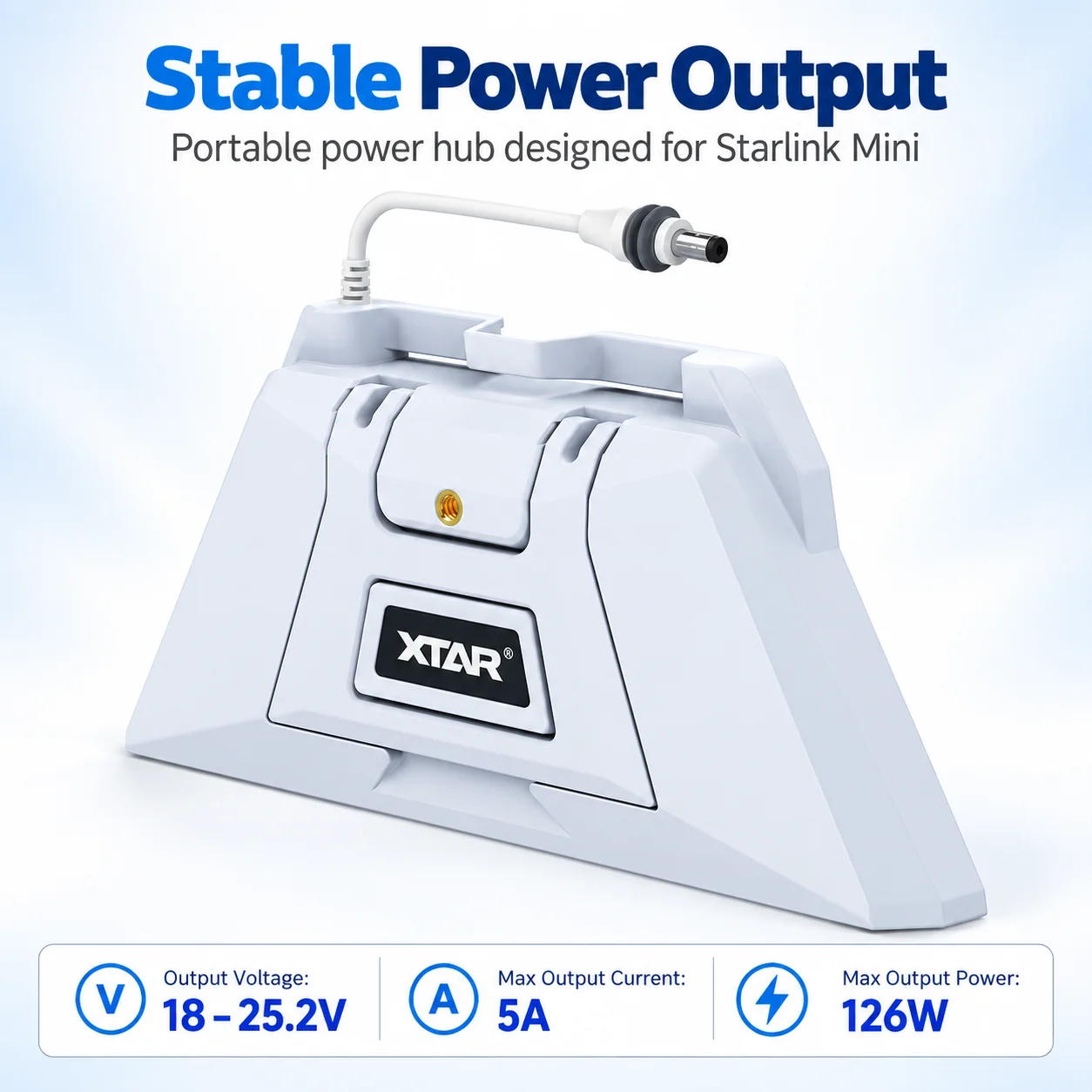 For Starlink Mini X6 Portable Power Hub 21700 18650 Battery Case DC5521 126W Swappable Battery Holder Foldable Stand No Battery