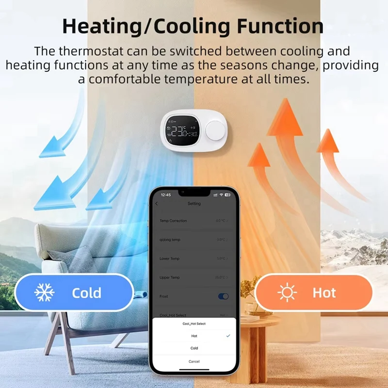 Tuya Wifi หม้อต้มแก๊ส Thermostat เครื่องทําความร้อน/ความเย็นหม้อต้มแก๊สน้ําอุณหภูมิ Low Power สําหรับ Alexa Google Home