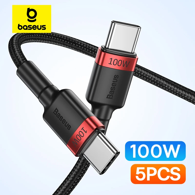 Baseus USB C to USB Type C Cable For iPhone 16 15 Pro Max MacBook Pro 100W Quick Charge Fast Charging for Samsung Xiaomi mi 10