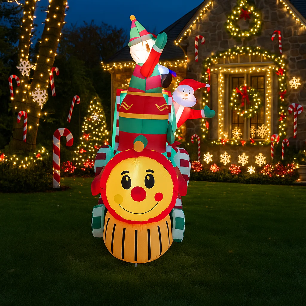 1.8M/5.9FT Christmas Train San - đánh giá và giá Christmas Lights Outdoor