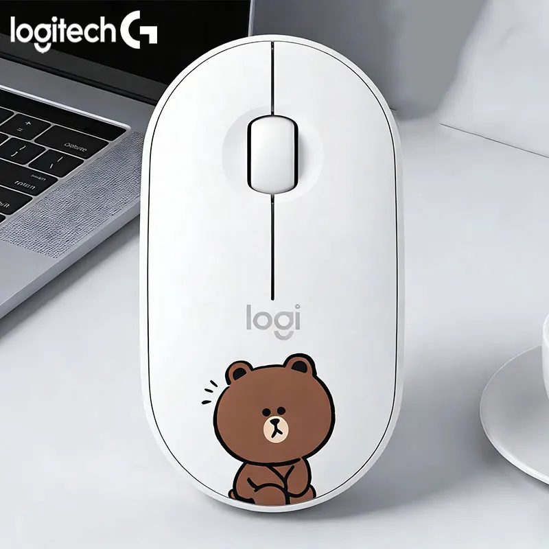 

Беспроводная мышь Logitech M350, цвета макарон, любимая у девочек, легкая и портативная, для офиса и учебы