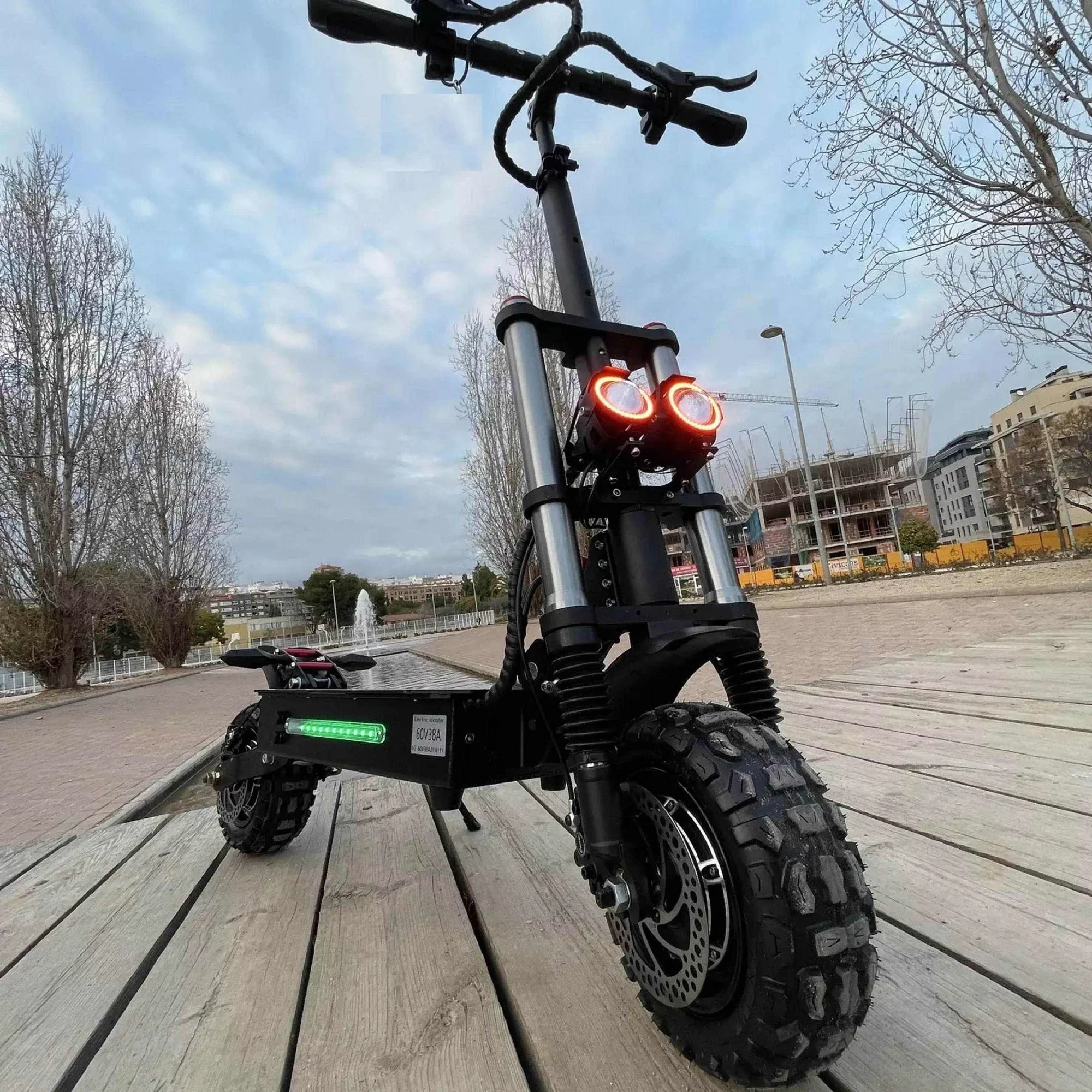 Electric Scooter 11inch,6000W Foldable Dual Motor,120km Long Range,Shock-absorbing Disc Brake, Off-road with Seat for Adults