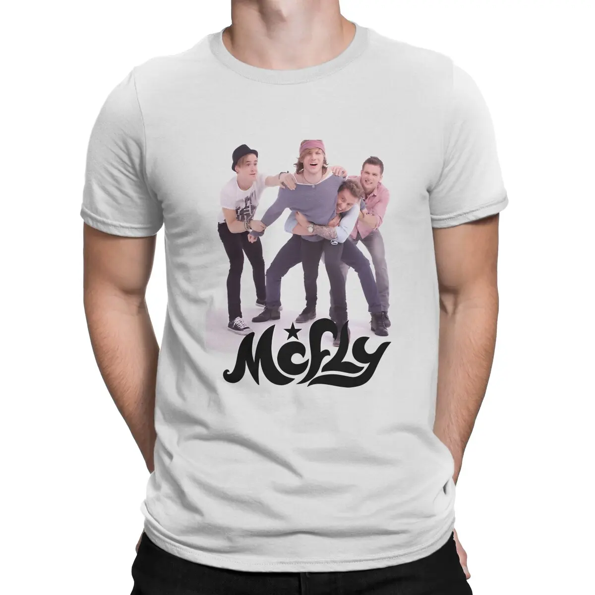 Fun Band Merch T-Shirts Men McFly Casual 100% Cotton Tees Crewneck Short Sleeve T Shirts Original Clothes