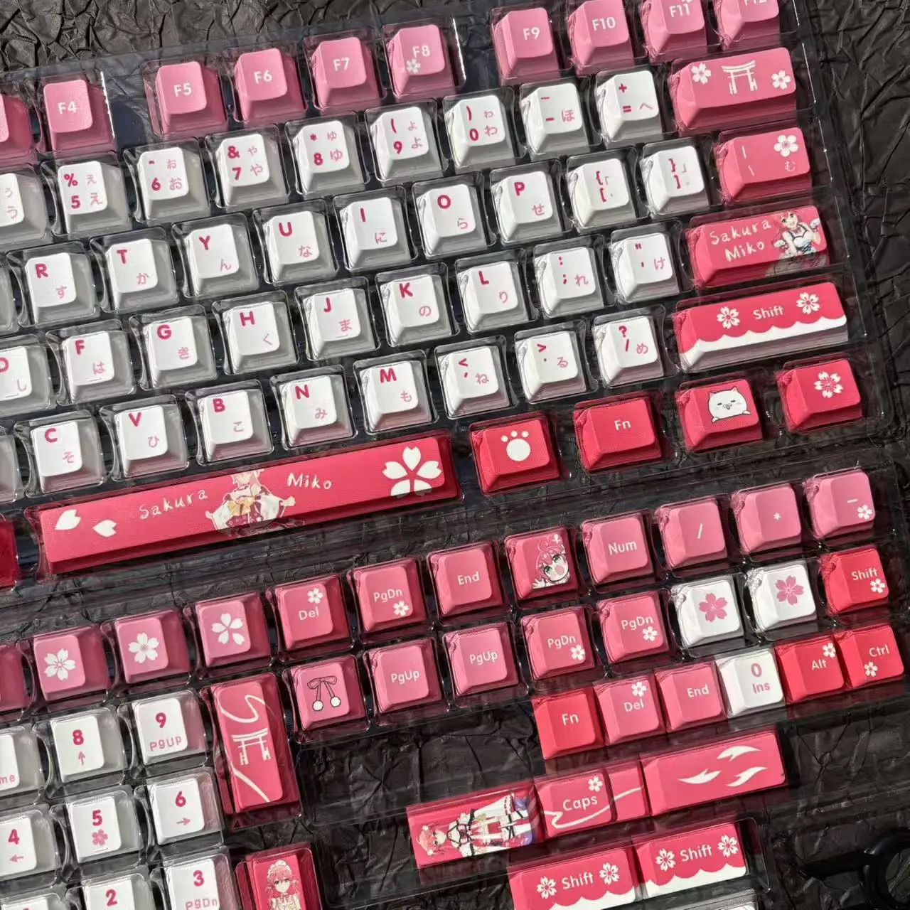 hololive ホロライブ Vtuber さくらみこ キーキャップ キーボード Sakura miko-メカニカルキーボード用キーキャップ,オリーブオイル入り