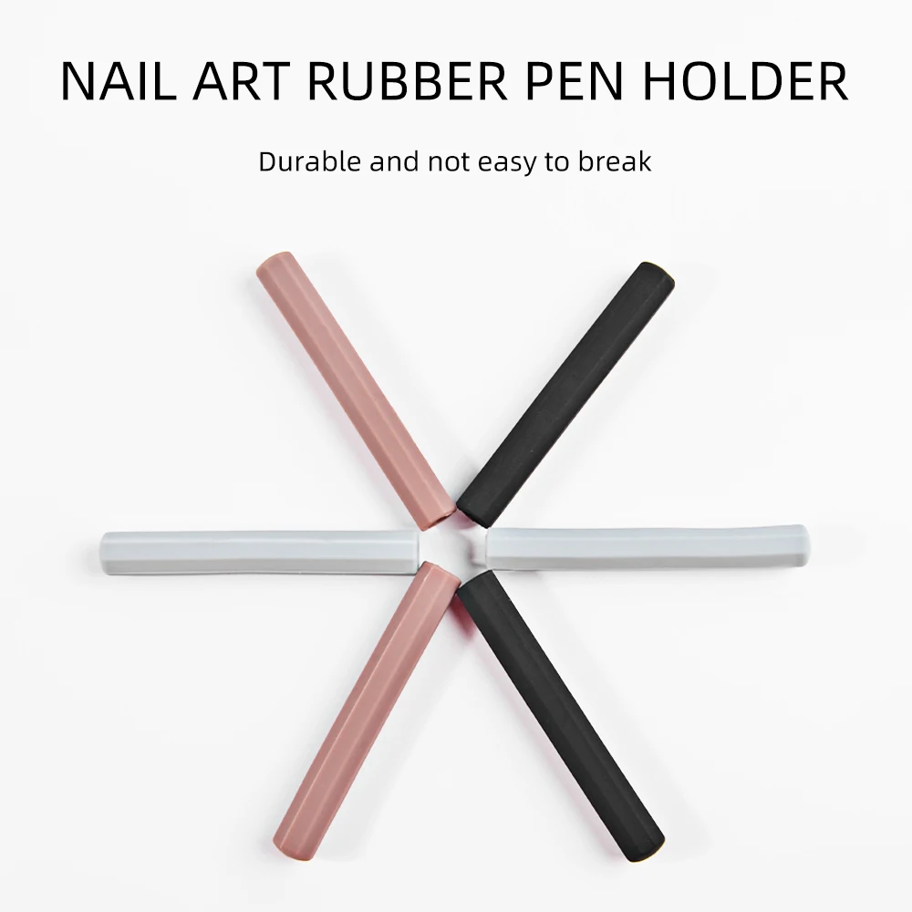 6 Stuks Nagel Pen Doppen Siliconen Borstelkap Beschermer Ondoorzichtige Verlenging Ontwerp Manicure Borstels Beschermers Nagels Accessoires En Gereedschappen