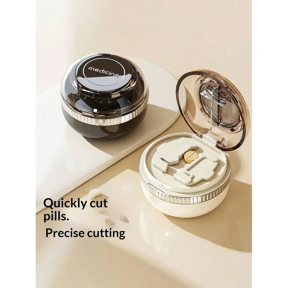 Style Pill Cutter, 1 4 Pill Splitter, Pill Cutter And Splitter, Compact 2In1 Pill Cutter, Small Portable Pill Cutter And Storag