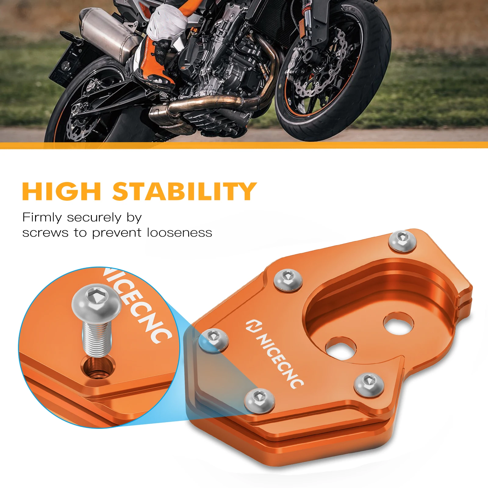 Für KTM 690 Enduro R SMCR 690 SMC R 2019-2023 Ständer Fußständer Vergrößerung Für Husqvarna 701 SM Enduro Supermoto LR 2020-2023 – Detail 3