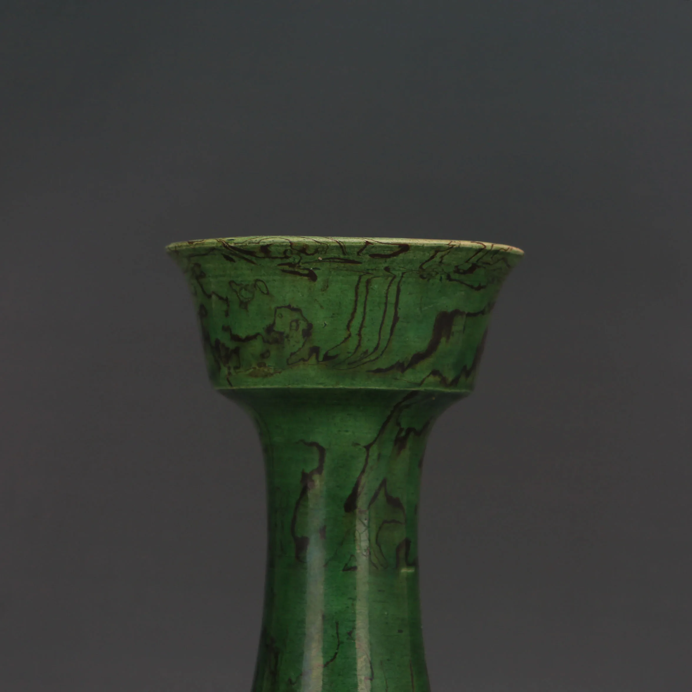 Song Dynasty Ru Ware Qingliang Temple Celadon Three Rams Zun Vase with Xuanhe Mark Vintage Porcelain Collectible