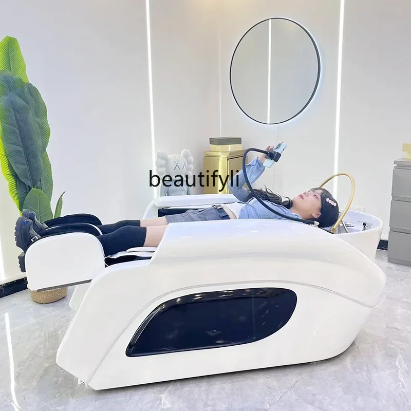 

A Automatic intelligent electric massage shampoo bed barber shop hair salon special ceramic basin flushing massage integrated