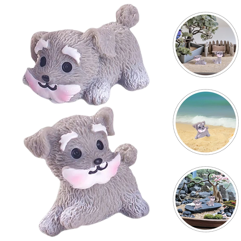 

9 Pcs Mini Dog Figures Tiny Resin Dogs Fake Trinkets Micro Landscape Puppy Accessories Small Animal Models Durable Resin Compact