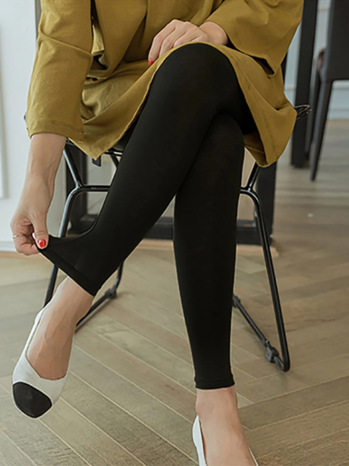 

Leggings Women Straight Striped Blue White Workout Geometric Suitable Running Exercise Thread Knit Fashion Hip Liftting Ol