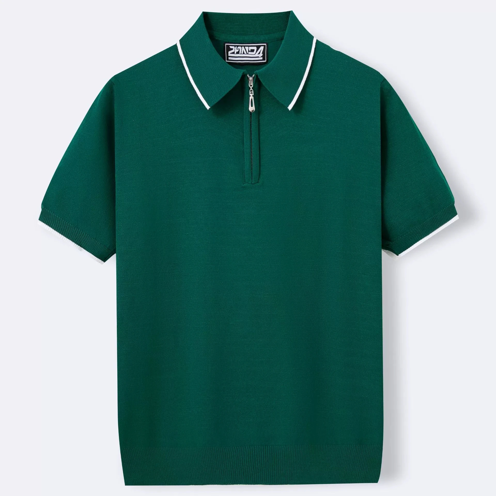 

Men's Summer New Elegant Luxury Fashion Versatile High Quality Zipper Knitted Shirt Casual Business Polo Shirt for Men